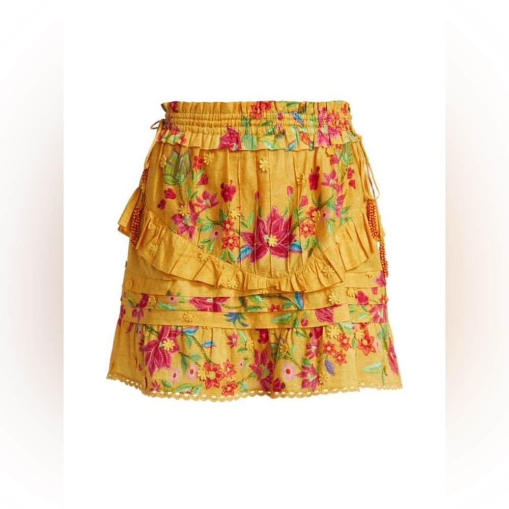 FARM RIO
Flower Dream Ruffle Mini Skirt